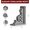 Dark Grey Distressed Vintage Decorative Wood Bookends (Set of 2)